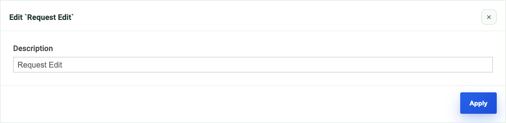 Live v2 Request Edit settings.