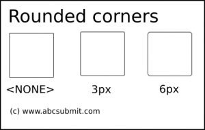 Example on how page rounded corners affect pages in AbcSubmit drag and drop form builder