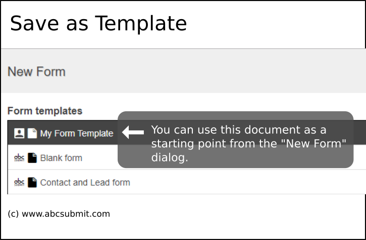 Load own document template in form builder
