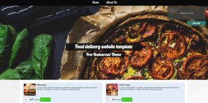 Food delivery free website template