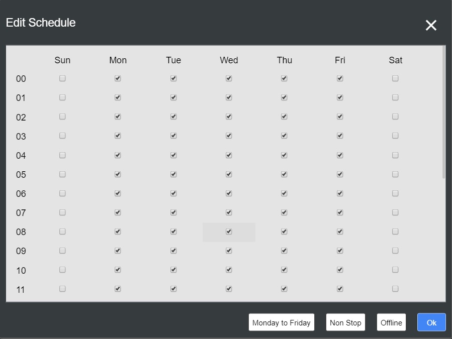 Edit and save schedule for your appointments scheduling