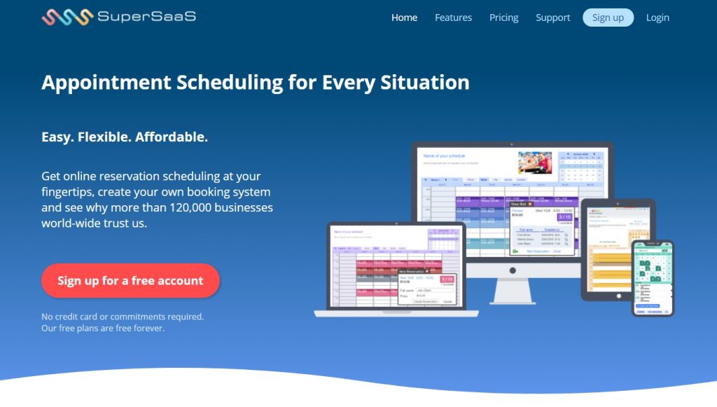 SuperSaas appointment scheduler