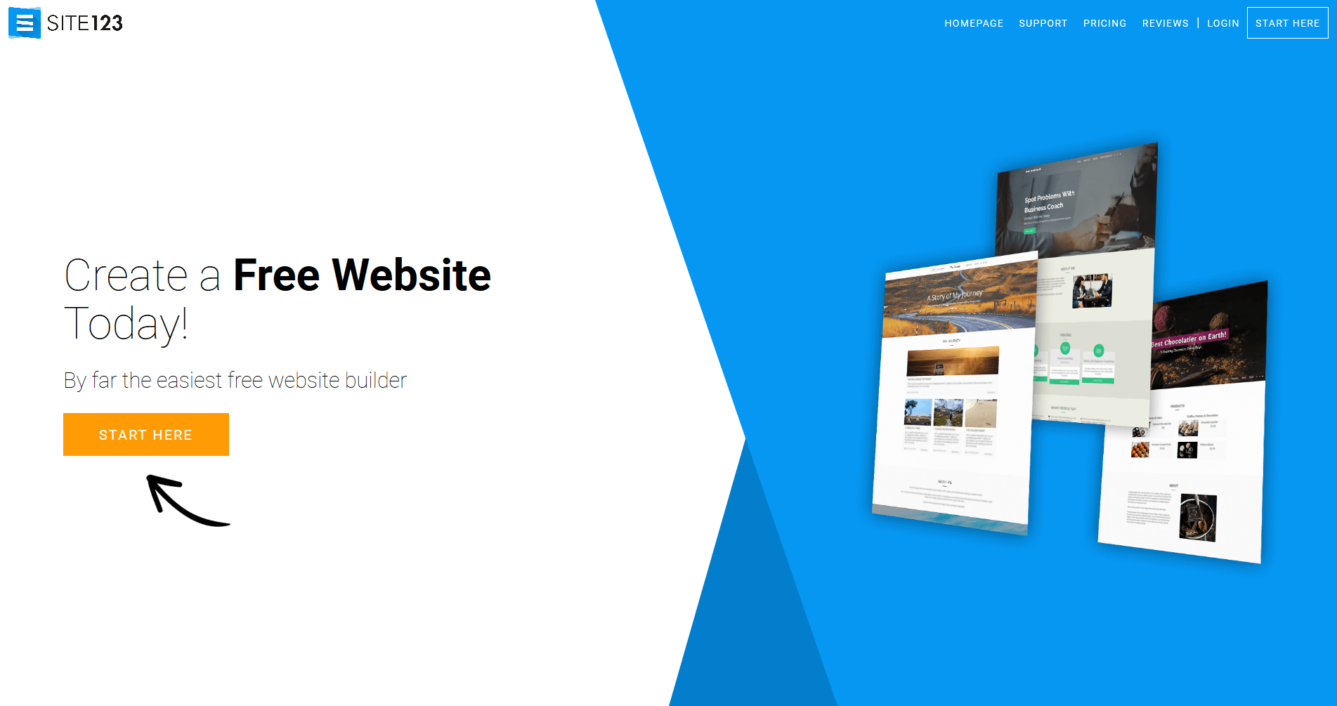 Site123 online website builder