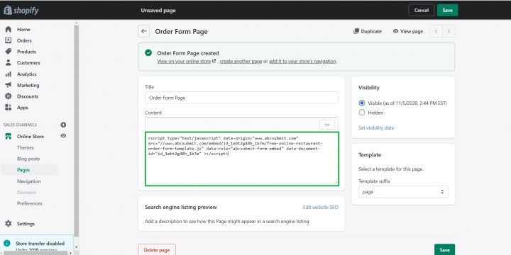 How to embed a form on your Shopify store? | AbcSubmit