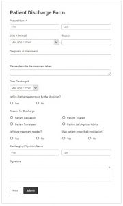 The online form that we will convert to a fillable PDF